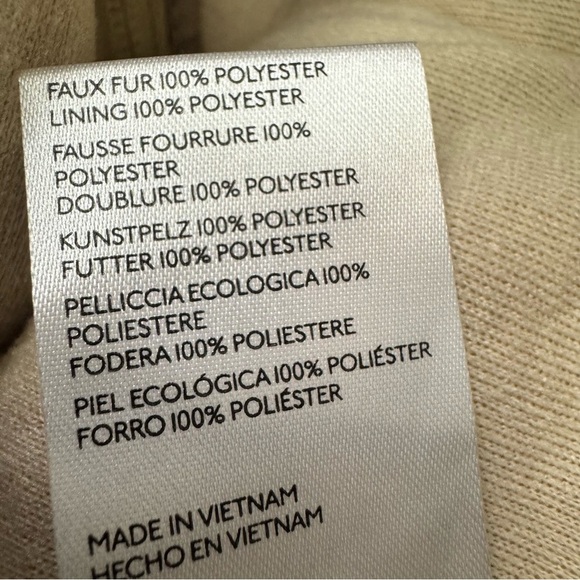 Urban Outfitters BDG Tan Teddy Sherpa Jacket Size Large Oversized - Picture 14 of 14